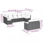 Preview: 9-tlg. Garten-Sofagarnitur mit Kissen Schwarz Poly Rattan