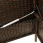 Preview: Gartenbank mit Kissen Braun Poly Rattan