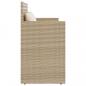 Preview: Gartenbank mit Kissen Beige Poly Rattan