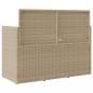 Preview: Gartenbank mit Kissen Beige Poly Rattan