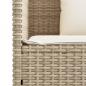 Preview: Gartenbank mit Kissen Beige Poly Rattan