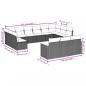 Preview: 13-tlg. Garten-Sofagarnitur mit Kissen Schwarz Poly Rattan