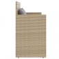 Preview: Gartenbank mit Kissen Beige Poly Rattan