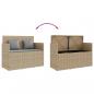 Preview: Gartenbank mit Kissen Beige Poly Rattan