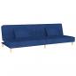 Preview: Schlafsofa 2-Sitzer mit 2 Kissen Blau Stoff