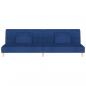 Preview: Schlafsofa 2-Sitzer mit 2 Kissen Blau Stoff