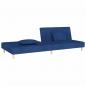 Preview: Schlafsofa 2-Sitzer mit 2 Kissen Blau Stoff