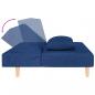 Preview: Schlafsofa 2-Sitzer mit 2 Kissen Blau Stoff