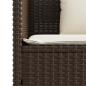 Preview: Gartenbank mit Kissen Braun Poly Rattan