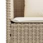 Preview: Gartenbank mit Kissen Beige Poly Rattan