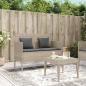 Preview: Gartenbank mit Kissen Hellgrau Poly Rattan