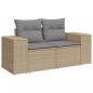 Preview: 5-tlg. Garten-Sofagarnitur mit Kissen Beige Poly Rattan