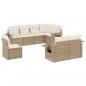 Preview: ARDEBO.de - 8-tlg. Garten-Sofagarnitur mit Kissen Beige Poly Rattan