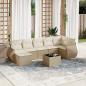 Preview: ARDEBO.de - 8-tlg. Garten-Sofagarnitur mit Kissen Beige Poly Rattan