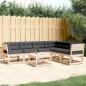 Preview: ARDEBO.de - 6-tlg. Garten-Sofagarnitur mit Kissen Massivholz Kiefer