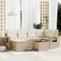 Preview: ARDEBO.de - 7-tlg. Garten-Sofagarnitur mit Kissen Beige Poly Rattan