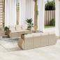 Preview: ARDEBO.de - 8-tlg. Garten-Sofagarnitur mit Kissen Beige Poly Rattan