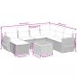 Preview: 8-tlg. Garten-Sofagarnitur mit Kissen Grau Poly Rattan