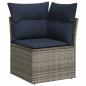 Preview: 10-tlg. Garten-Sofagarnitur mit Kissen Schwarz Poly Rattan