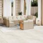 Preview: ARDEBO.de - 13-tlg. Garten-Sofagarnitur mit Kissen Beige Poly Rattan