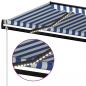 Preview: Automatische Markise mit LED & Windsensor 300x250 cm Blau Weiß