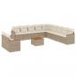 Preview: ARDEBO.de - 12-tlg. Garten-Sofagarnitur mit Kissen Beige Poly Rattan