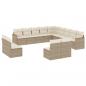 Preview: 13-tlg. Garten-Sofagarnitur mit Kissen Beige Poly Rattan