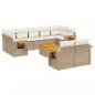 Preview: ARDEBO.de - 10-tlg. Garten-Sofagarnitur mit Kissen Beige Poly Rattan