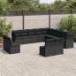 Preview: ARDEBO.de - 13-tlg. Garten-Sofagarnitur mit Kissen Schwarz Poly Rattan