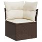 Preview: 13-tlg. Garten-Sofagarnitur mit Kissen Braun Poly Rattan