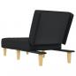 Preview: Chaiselongue Schwarz Stoff