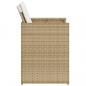 Preview: 5-tlg. Garten-Essgruppe mit Kissen Beige Poly Rattan