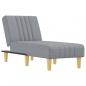 Preview: Chaiselongue Hellgrau Stoff