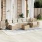 Preview: ARDEBO.de - 8-tlg. Garten-Sofagarnitur mit Kissen Beige Poly Rattan