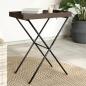 Preview: ARDEBO.de - Tabletttisch Klappbar Braun 65x40x75 cm Poly Rattan