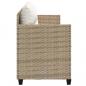 Preview: Sonnenliege mit Kissen Beige Poly Rattan