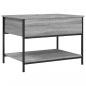 Preview: Couchtisch Grau Sonoma 70x50x50 cm Holzwerkstoff und Metall