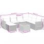 Preview: 8-tlg. Garten-Sofagarnitur mit Kissen Schwarz Poly Rattan