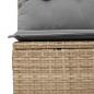 Preview: 10-tlg. Garten-Sofagarnitur mit Kissen Beige Poly Rattan