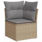 Preview: 8-tlg. Garten-Sofagarnitur mit Kissen Beige Poly Rattan