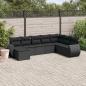 Preview: ARDEBO.de - 8-tlg. Garten-Sofagarnitur mit Kissen Schwarz Poly Rattan