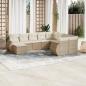 Preview: ARDEBO.de - 10-tlg. Garten-Sofagarnitur mit Kissen Beige Poly Rattan