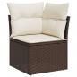 Preview: 12-tlg. Garten-Sofagarnitur mit Kissen Braun Poly Rattan