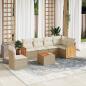 Preview: ARDEBO.de - 7-tlg. Garten-Sofagarnitur mit Kissen Beige Poly Rattan