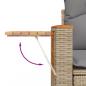 Preview: 8-tlg. Garten-Sofagarnitur mit Kissen Beige Poly Rattan