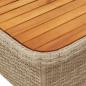 Preview: 2-tlg. Garten-Essgruppe mit Kissen Beige Poly Rattan