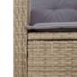 Preview: 2-tlg. Garten-Essgruppe mit Kissen Beige Poly Rattan