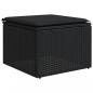 Preview: 11-tlg. Garten-Sofagarnitur mit Kissen Schwarz Poly Rattan