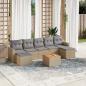 Preview: ARDEBO.de - 8-tlg. Garten-Sofagarnitur mit Kissen Beige Poly Rattan