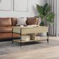 Preview: Couchtisch Sonoma-Eiche 100x50x50 cm Holzwerkstoff und Metall